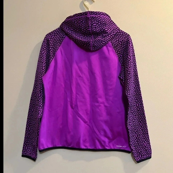 Nike Women’s Therma-fit size Medium M magenta Purple hoodie Just Do It pull over - Picture 4 of 9